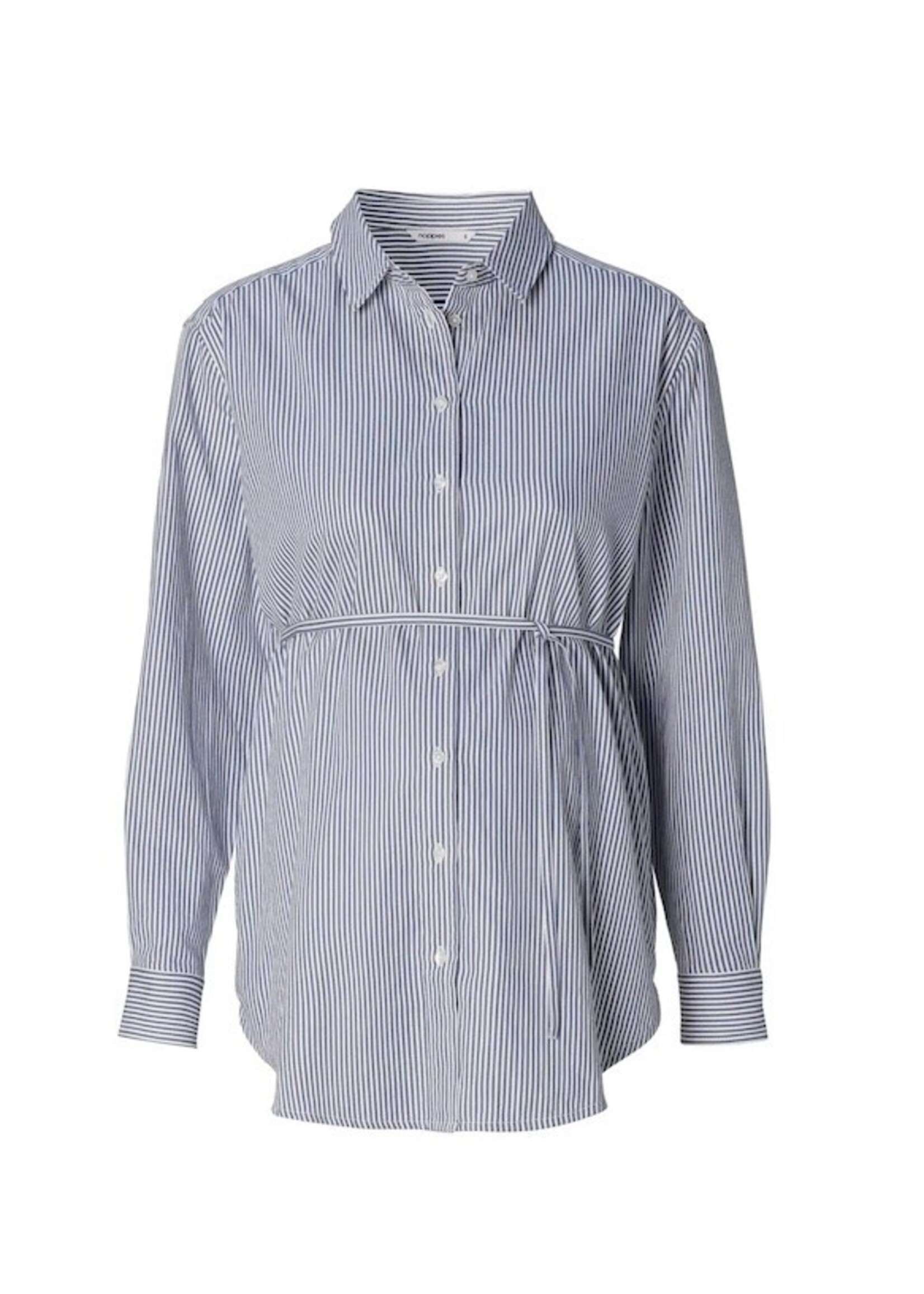 Noppies Maternity Noppies Maternity, Arles Maternity & Nursing Blouse || Gris Blue Stripe