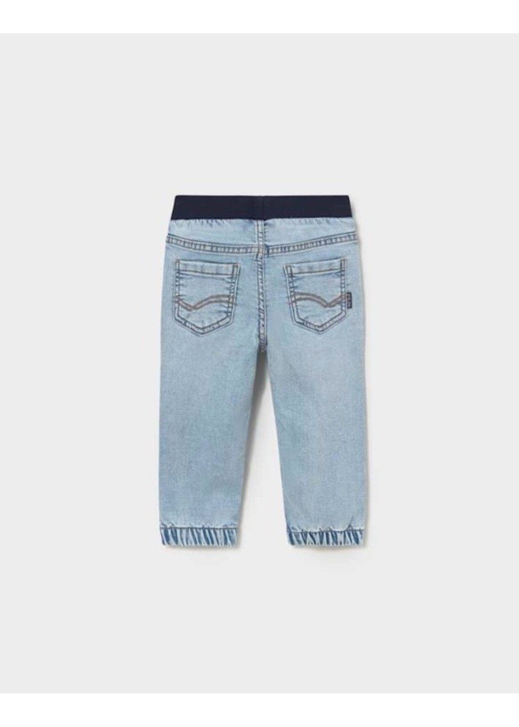 Mayoral Mayoral, Baby Jeans with Elastic Waistband || Light Denim