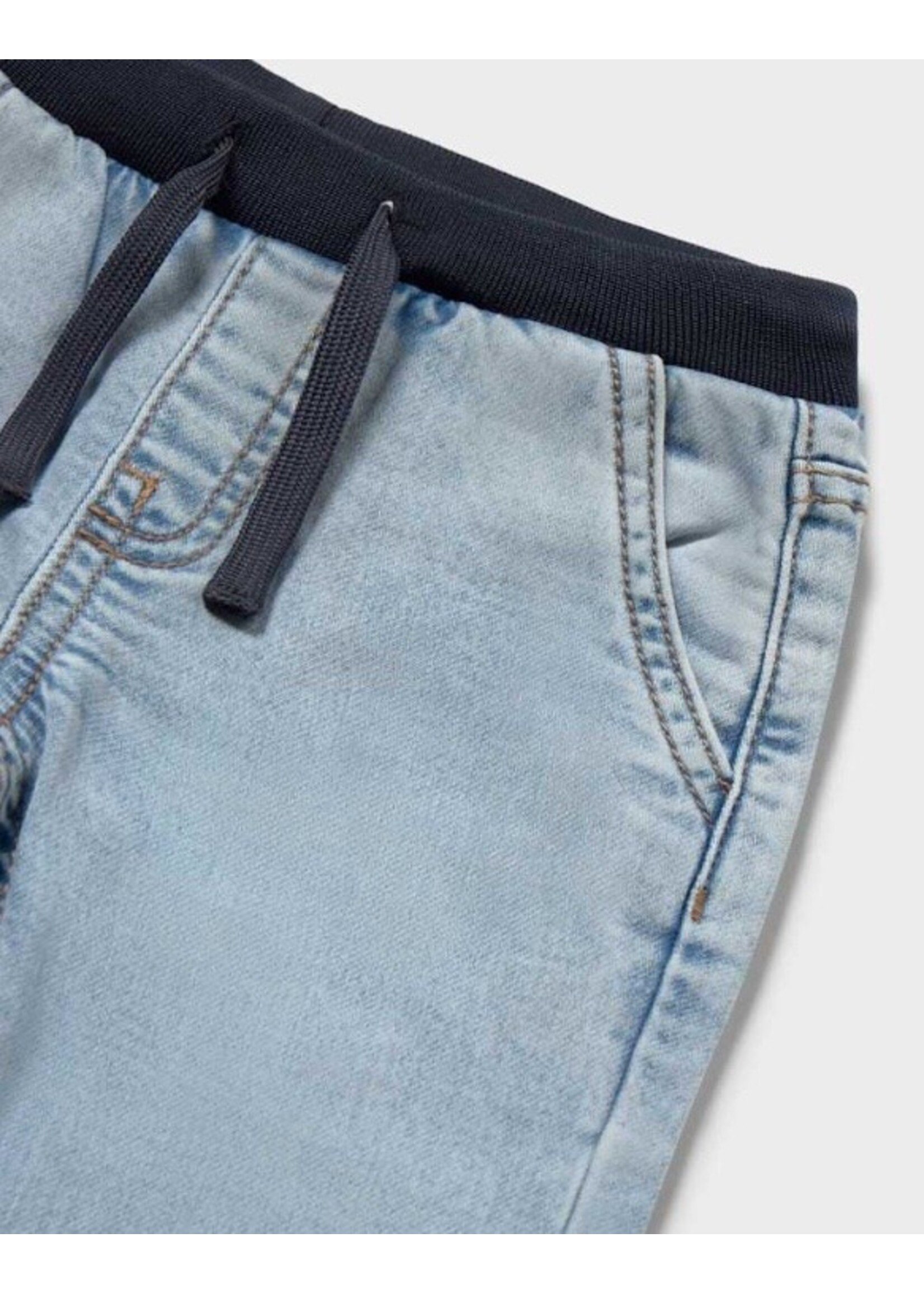 Mayoral Mayoral, Baby Jeans with Elastic Waistband || Light Denim