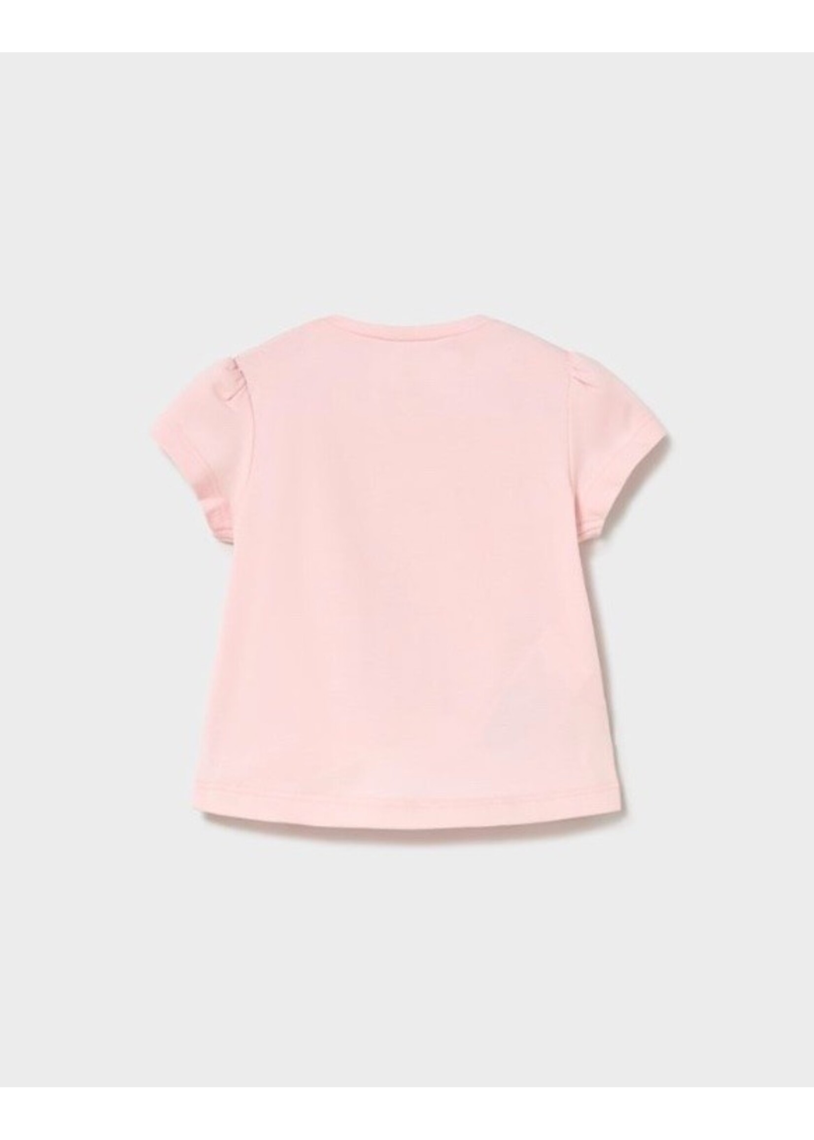 Mayoral Mayoral, Newborn Girl Turnip Print T-shirt || Baby Pink