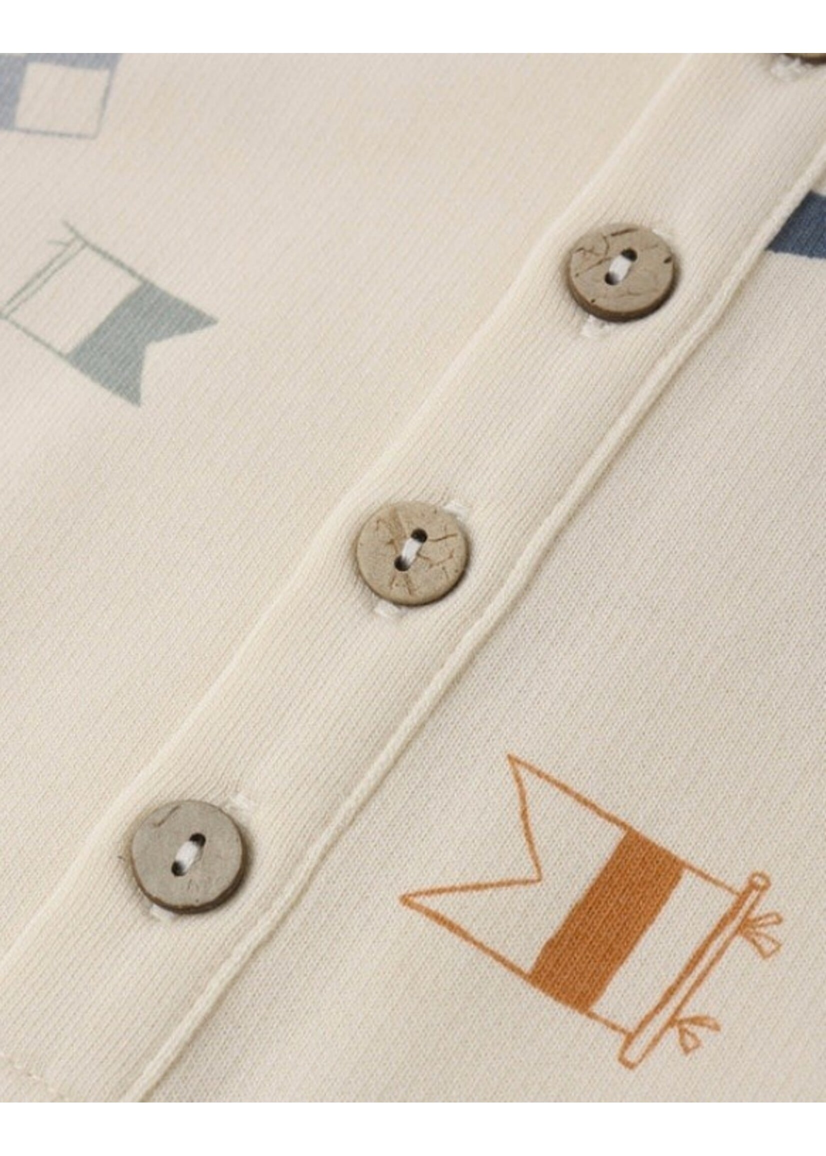 Rylee + Cru Rylee + Cru, Flag Print Terry Jumpsuit || Natural