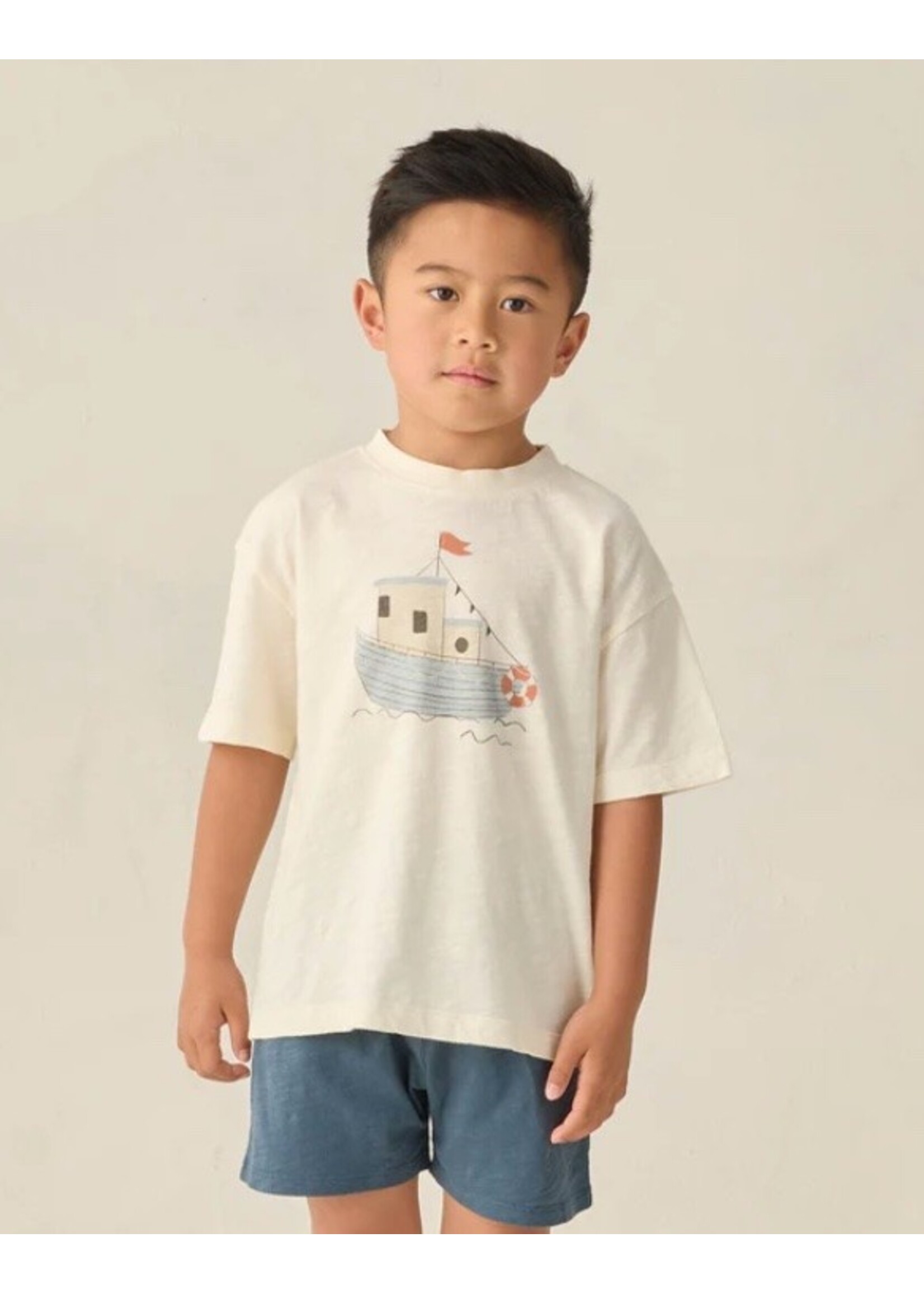 Rylee + Cru Rylee + Cru, Relaxed Tee Tug Boat || Ivory