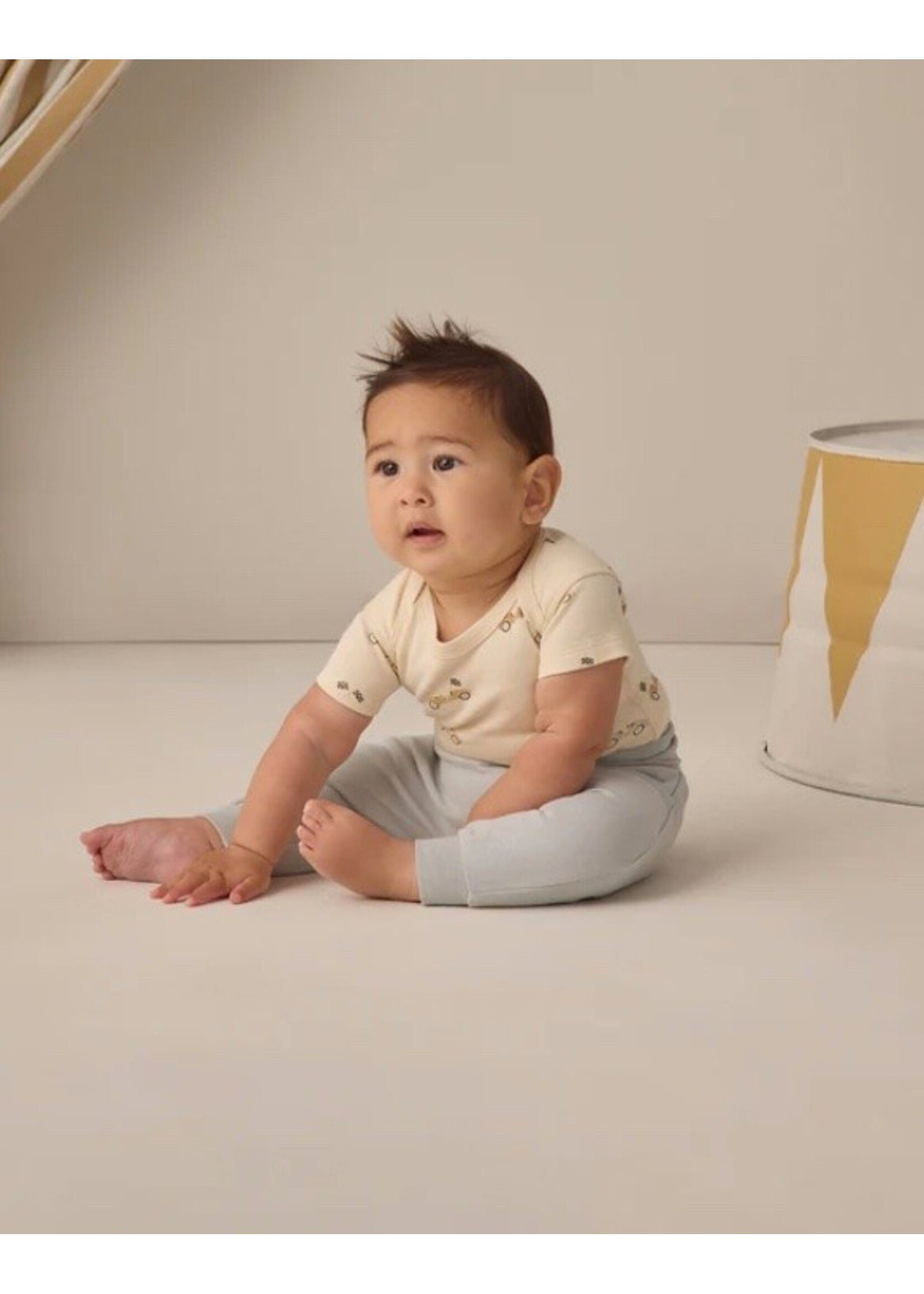 Quincy Mae Quincy Mae, Cotton Baby Pant || Sky