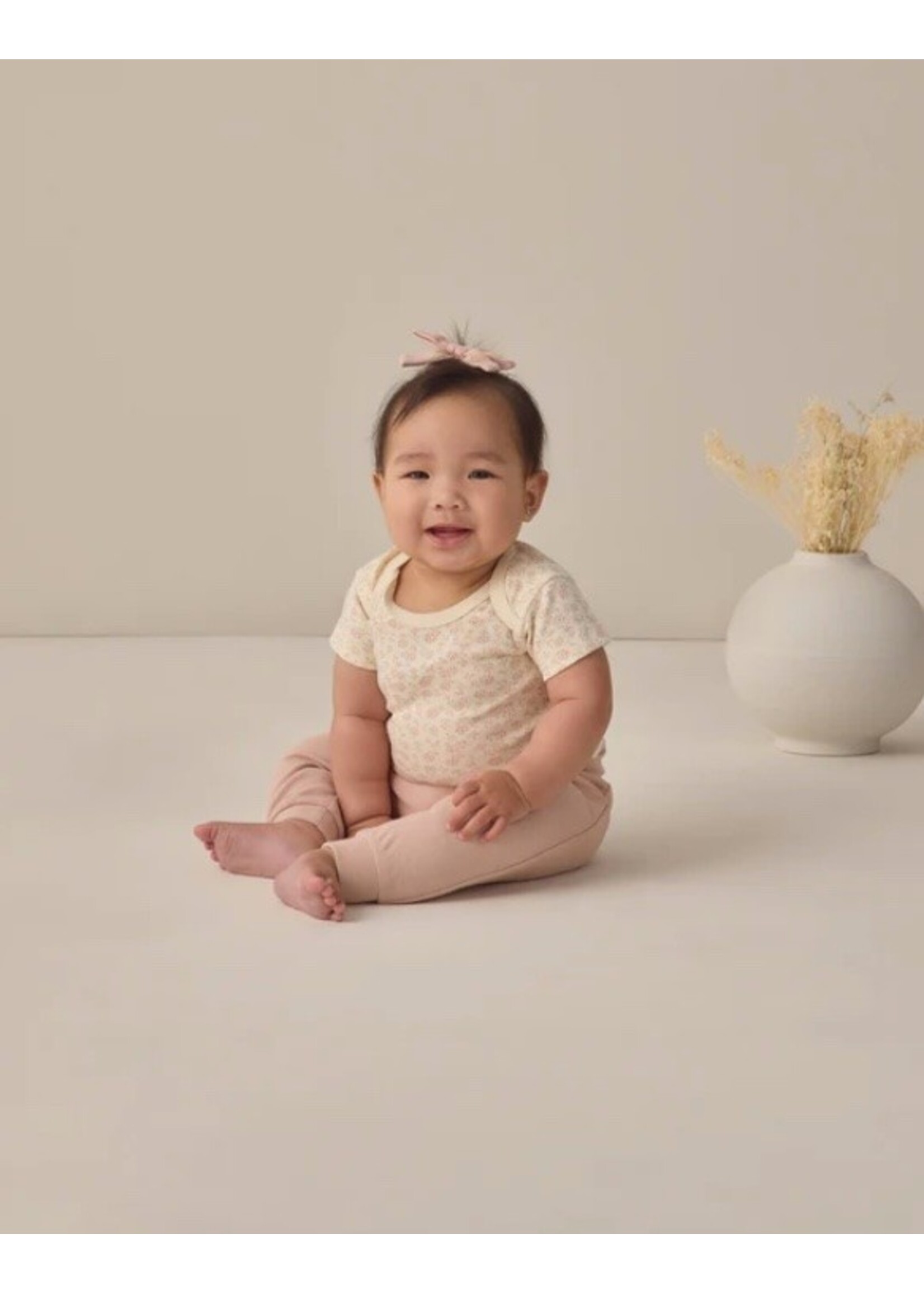 Quincy Mae Quincy Mae, Cotton Baby Pant || Blush