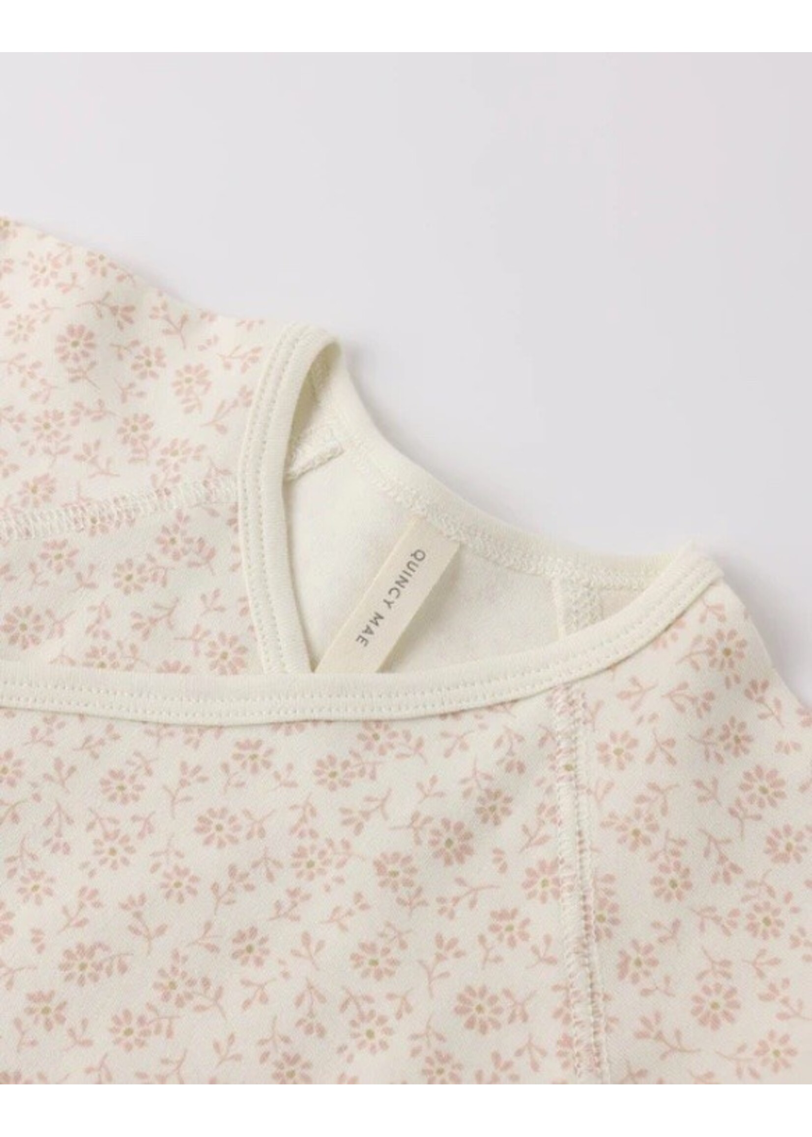 Quincy Mae Quincy Mae, Wrap Top + Footed Pant Set || Ditsy Floral