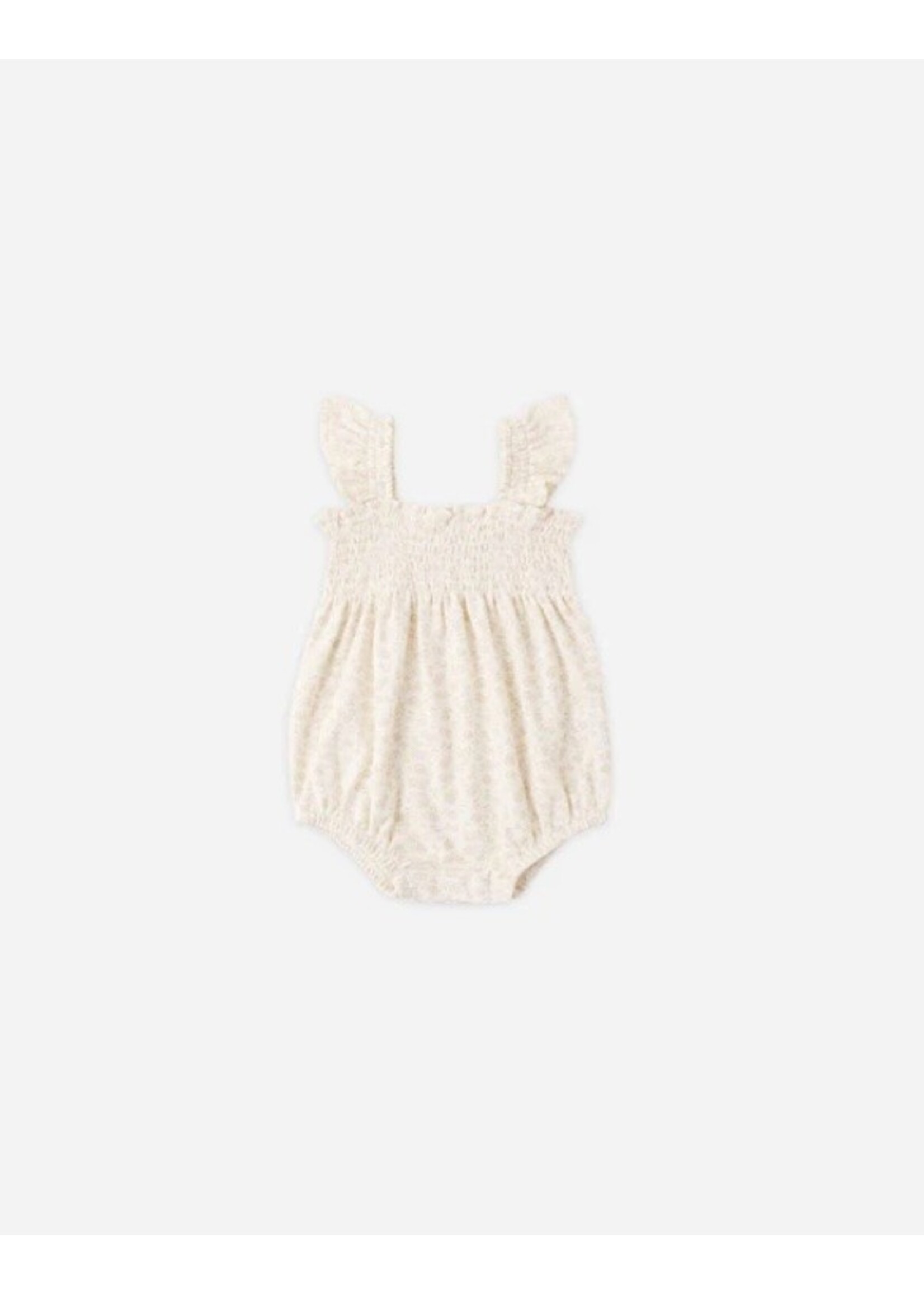 Quincy Mae Quincy Mae, Smocked Ruffle Sleeve Romper || Ditsy Floral