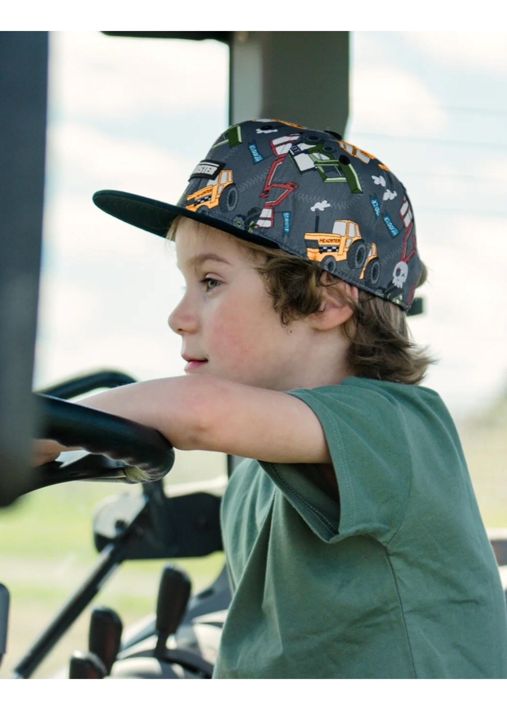 Headster Kids Headster Kids, Under Construction Snapback Cap || Charcoal
