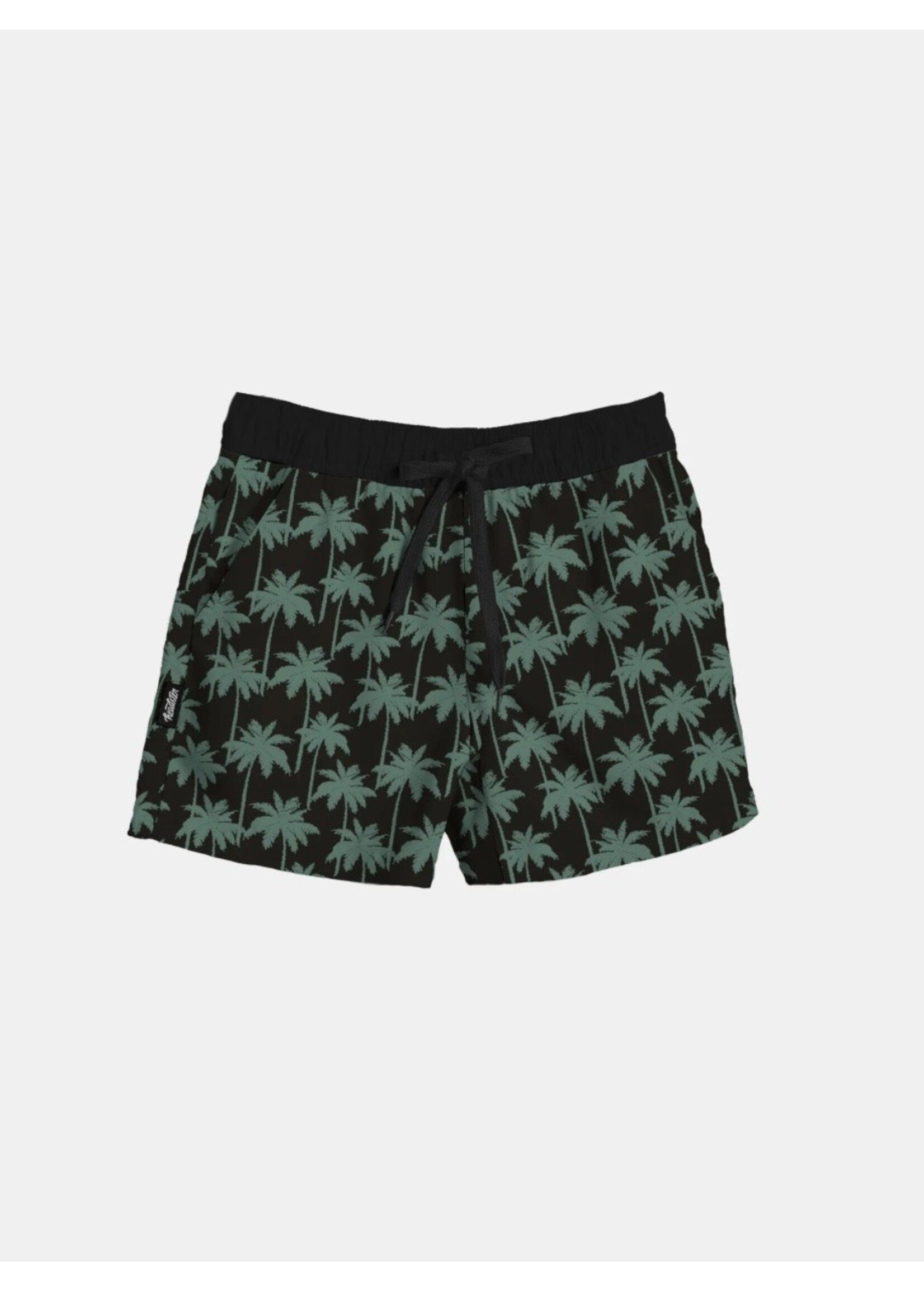 Headster Kids Headster Kids, Midnight Palms 4-Way Stretch Boardshort || Black