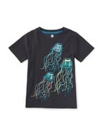 Tea Collection Tea Collection, Electric Medusa Jellies Graphic Tee || Jet Black