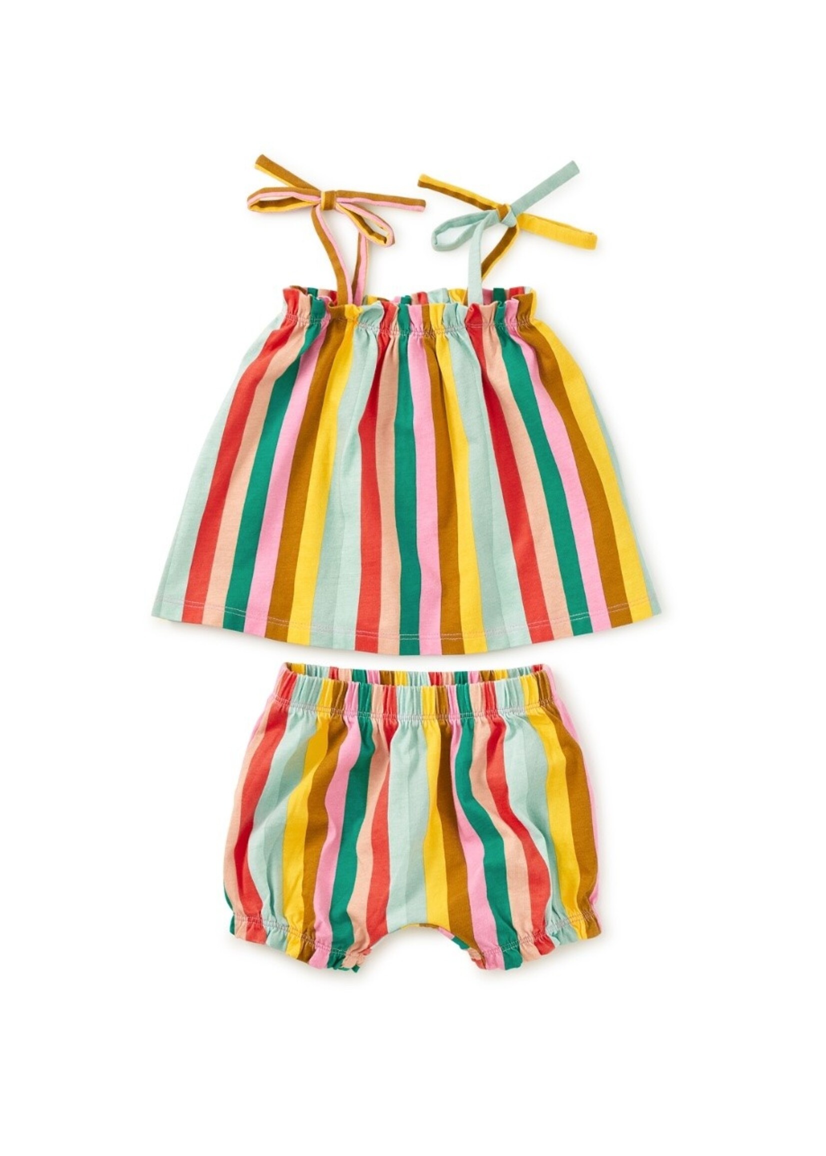 Tea Collection Tea Collection, Tie Shoulder Baby Set || San Sebastian Stripe