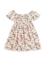 Tea Collection Tea Collection, Flutter Sleeve Smocked Dress || Mar de Miro