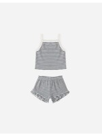 Quincy Mae Quincy Mae, Evie Tank + Shortie Set || Ocean Stripe
