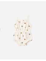 Quincy Mae Quincy Mae, Waffle Cinch Romper || Confetti Hearts