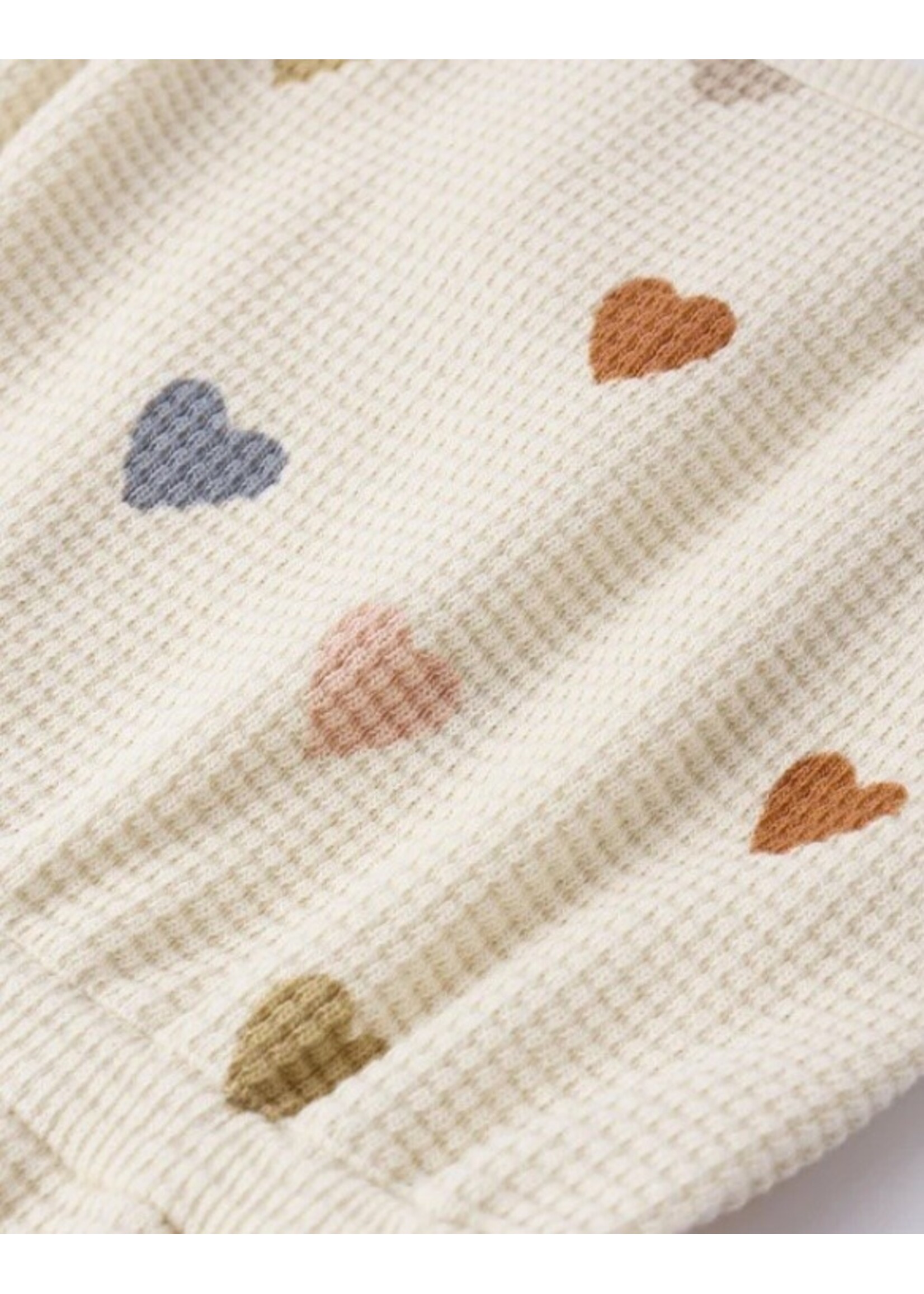 Quincy Mae Quincy Mae, Waffle Cinch Romper || Confetti Hearts