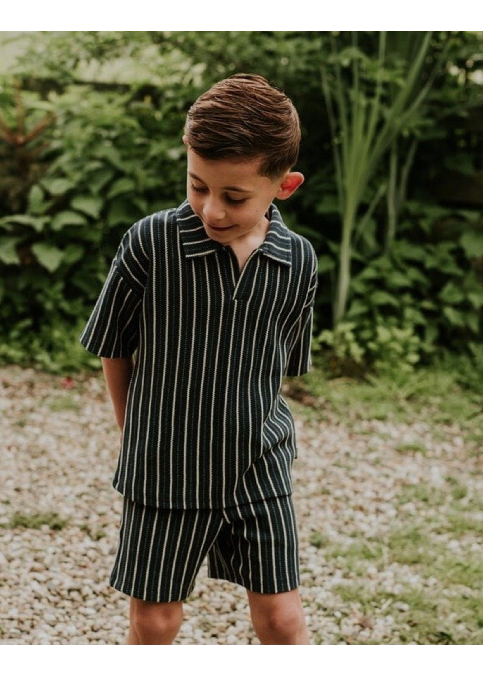 Koko Noko Koko Noko, Boys' Co-ord Shorts and Shirt Set || Dark Blue