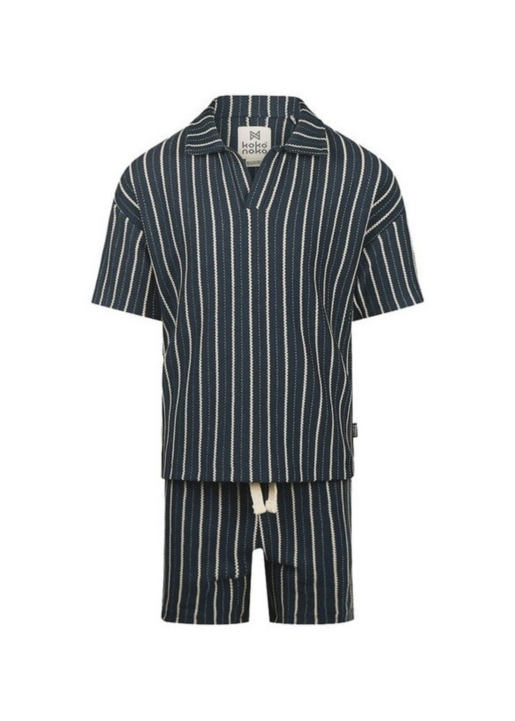 Koko Noko Koko Noko, Boys' Co-ord Shorts and Shirt Set || Dark Blue