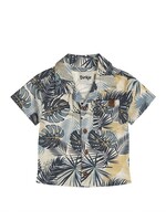 Dirkje Dirkje, Boys' Tropical Print Shirt || Dark Blue