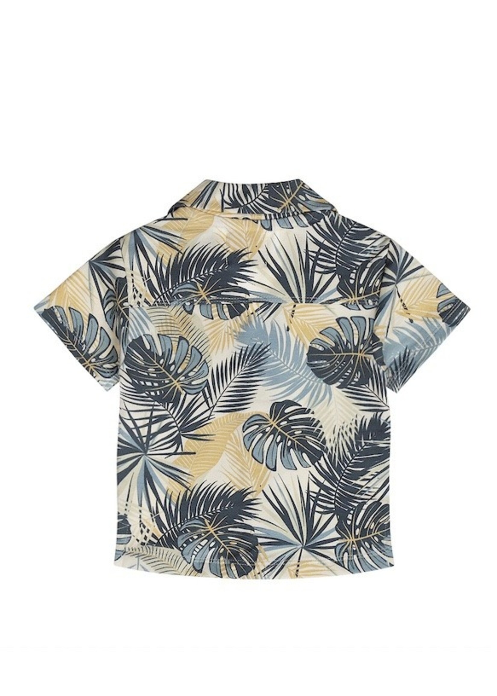 Dirkje Dirkje, Boys' Tropical Print Shirt || Dark Blue