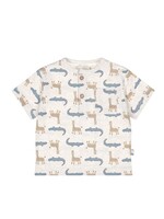 Dirkje Dirkje, Boys' Animal Print T-shirt || Off-White Blue