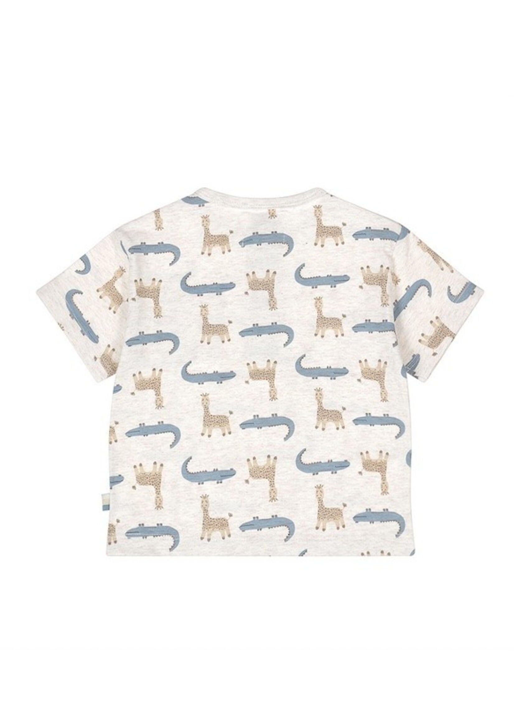 Dirkje Dirkje, Boys' Animal Print T-shirt || Off-White Blue