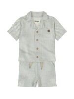 Dirkje Dirkje, Boys' Co-ord Shirt and Shorts Set || Blue White Seersucker