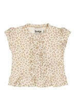 Dirkje Dirkje, Girls' Leopard Print T-shirt  || Off White