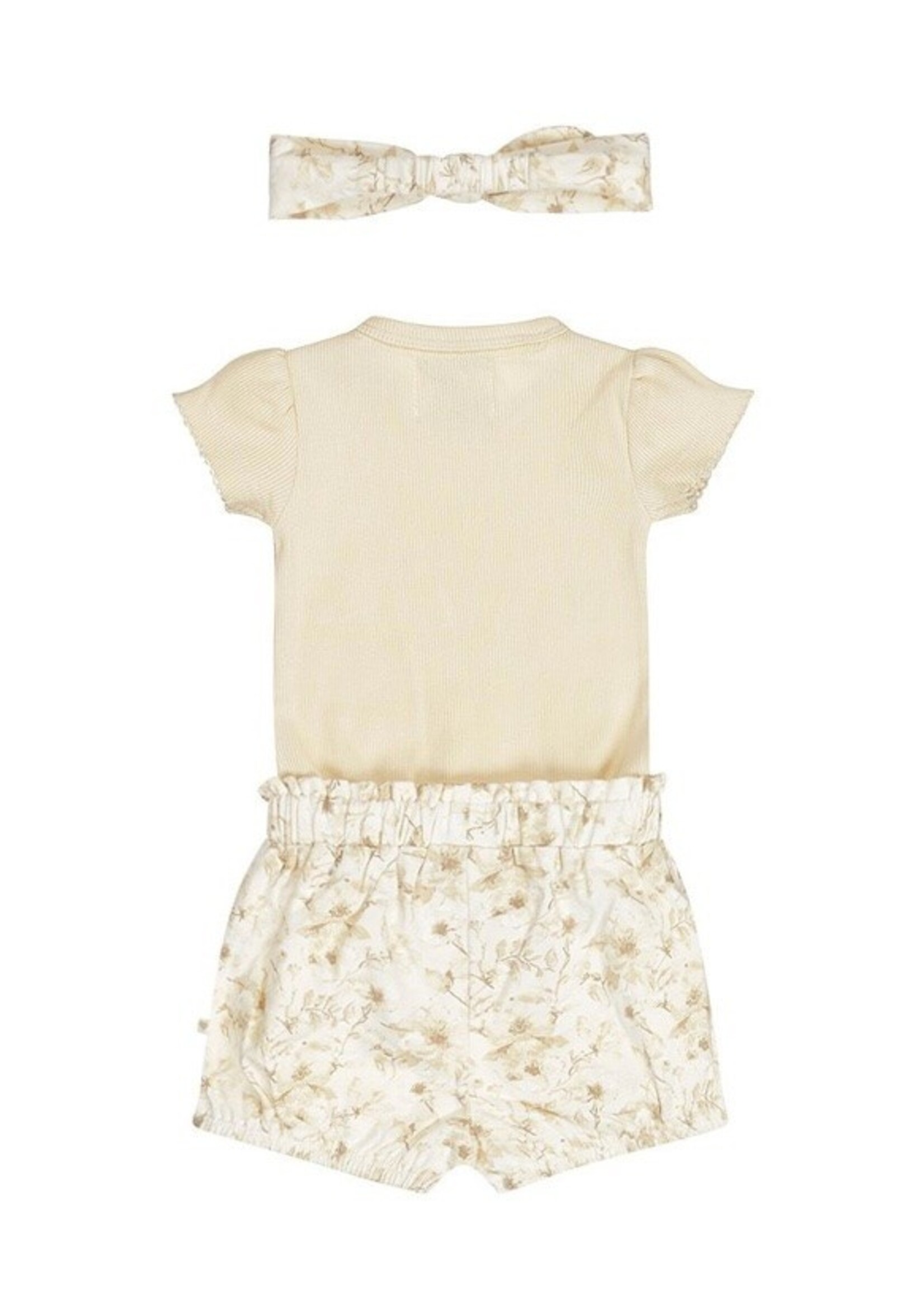 Dirkje Dirkje, Baby Romper, Shorts & Headband Set || off-white