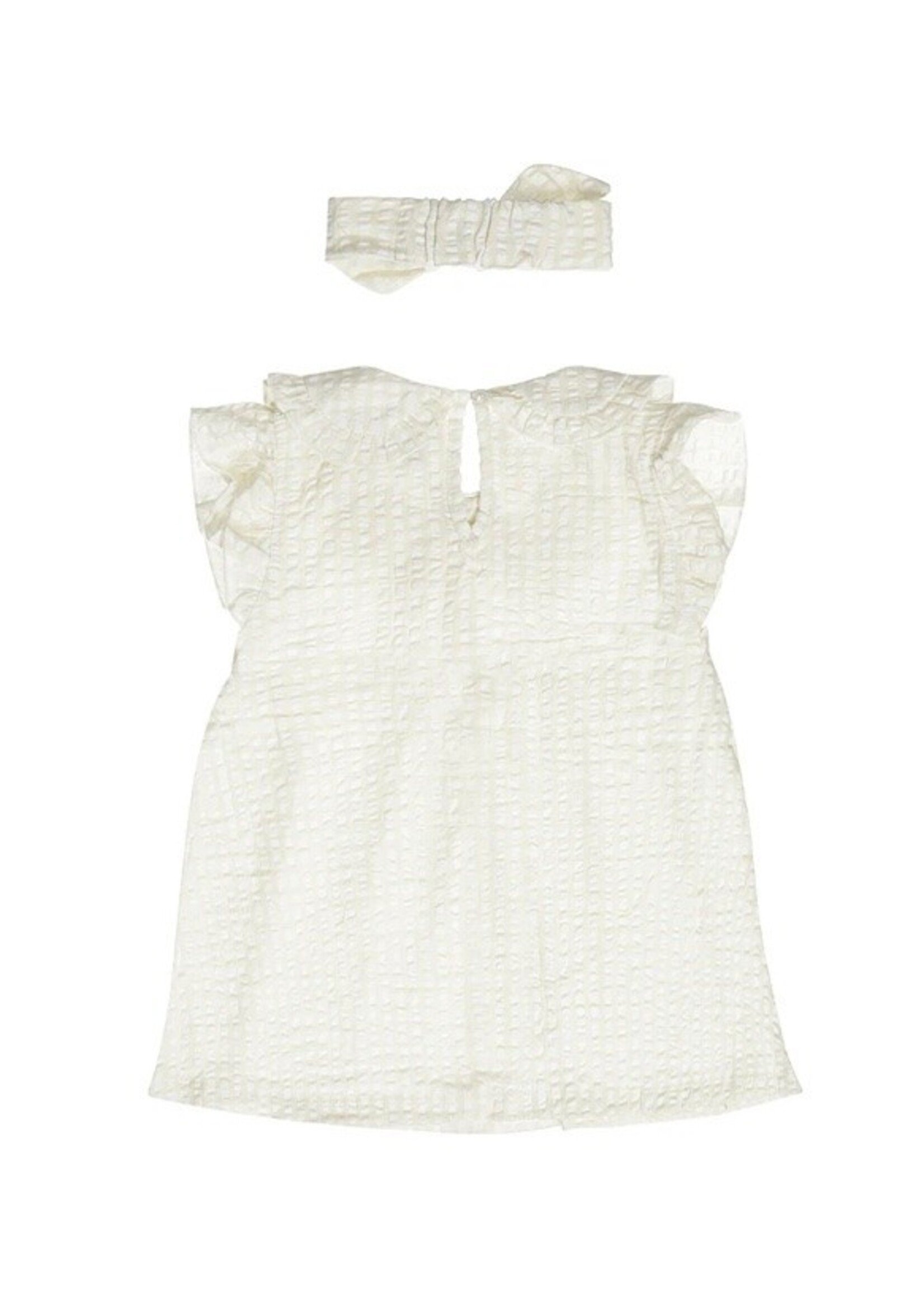 Dirkje Dirkje,  Organic Baby Dress & Headband || Sand