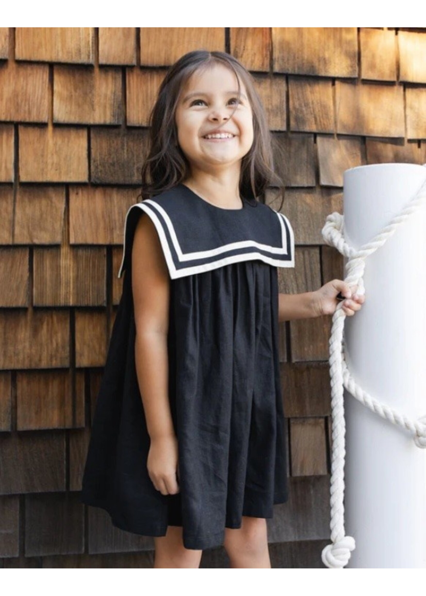 Rylee + Cru Rylee + Cru Kid, Sailor Dress || Black