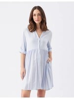 Ripe Maternity Ripe Maternity, Sam Stripe Dress || Sky Blue / White
