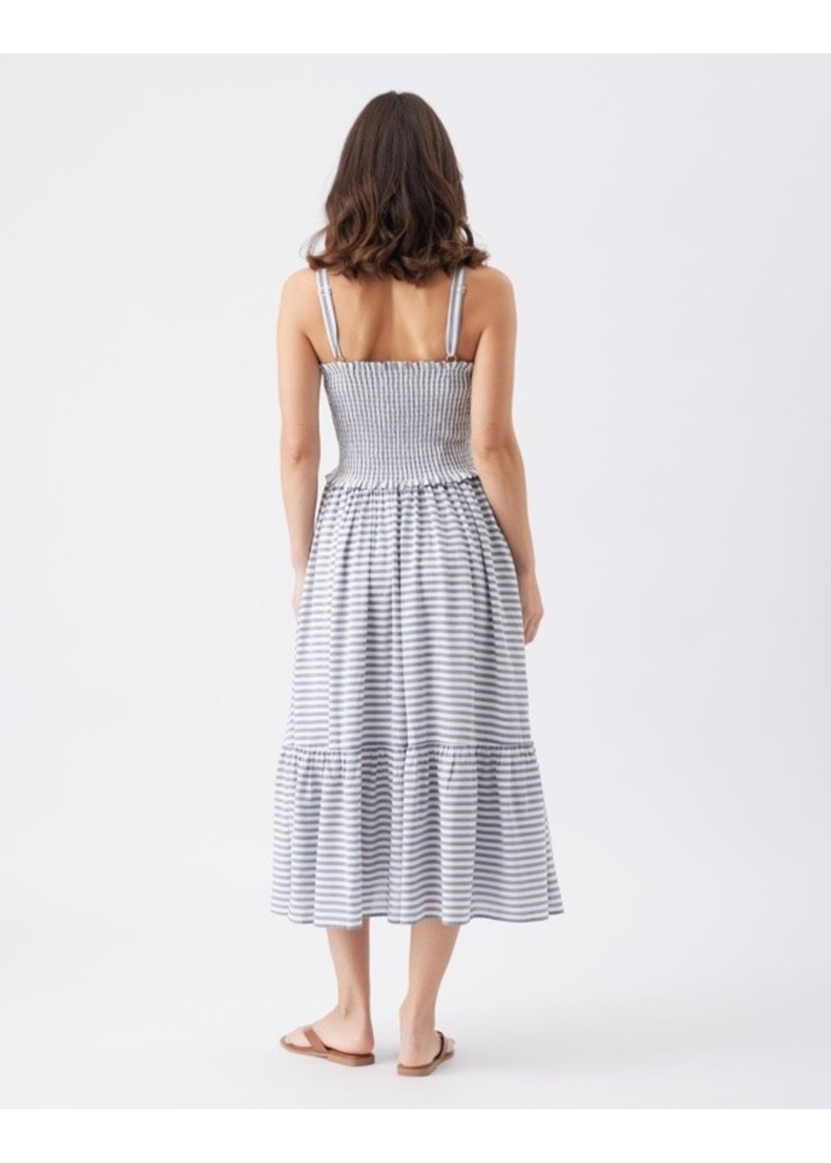 Ripe Maternity Ripe Maternity, Sofia Stripe Dress || Indigo / White
