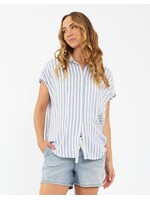 Ripe Maternity Ripe Maternity, Quinn Relaxed Shirt || Blue & White Stripe
