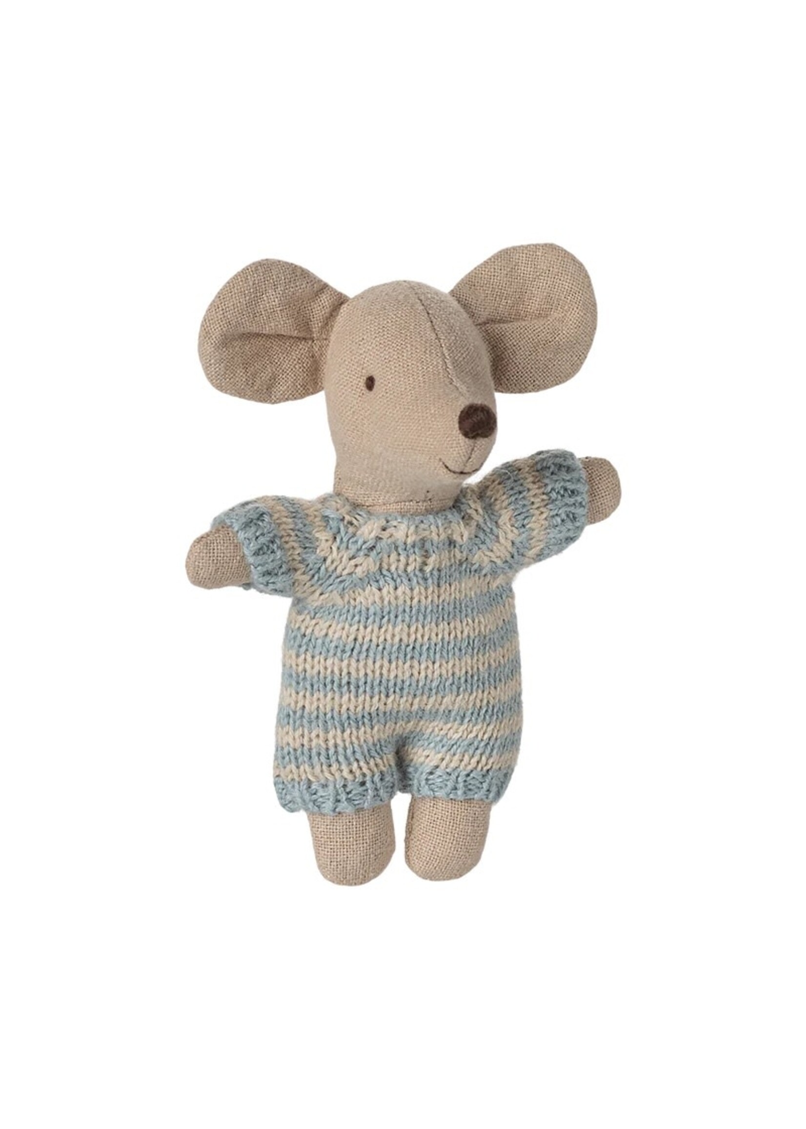 Maileg Maileg, Baby Mouse in Carrycot || Blue