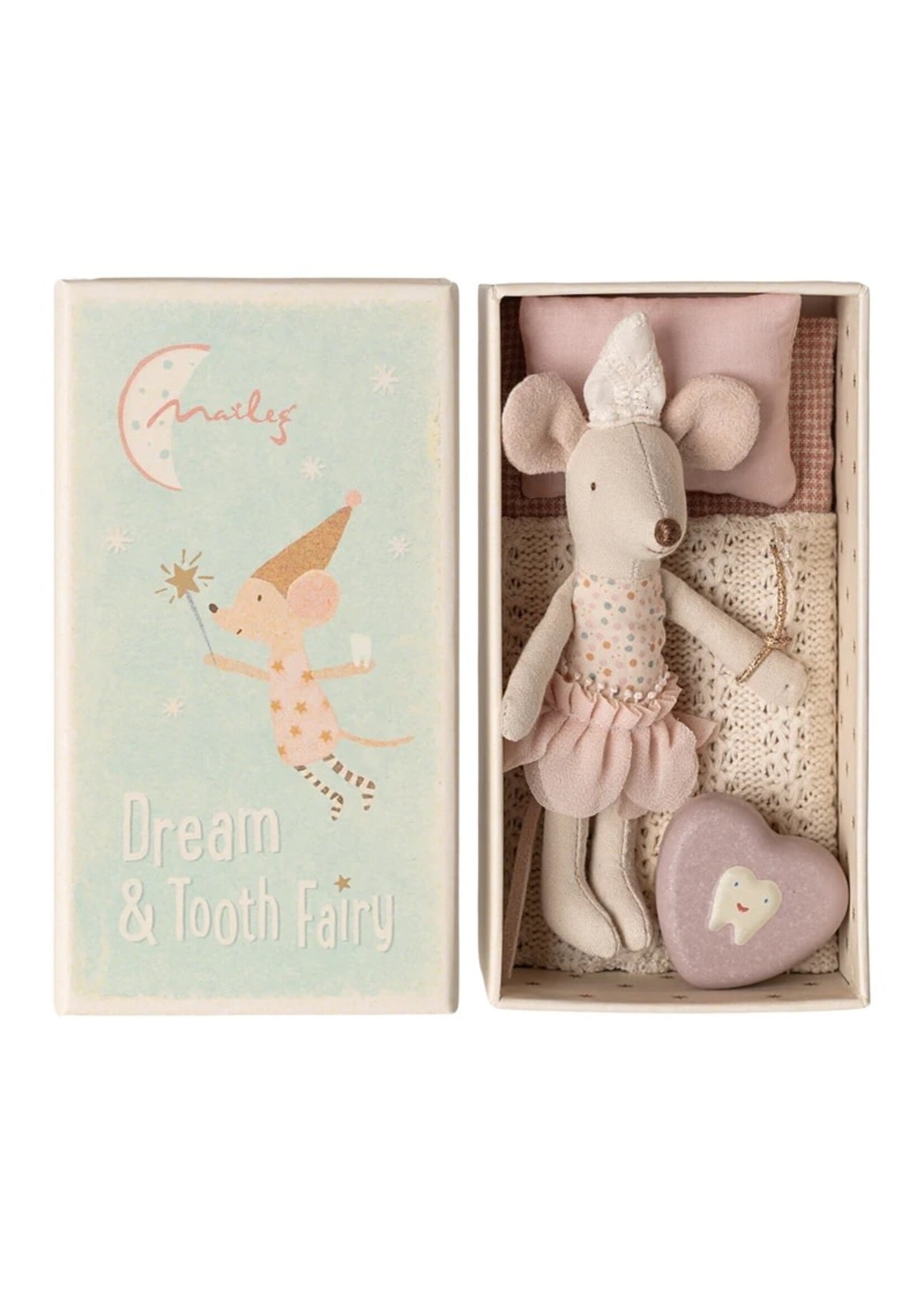 Maileg Maileg, Tooth Fairy Little Sister Mouse || Light Pink