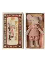 Maileg Maileg, Big Sister Mouse in Matchbox || Pink Polka Dot