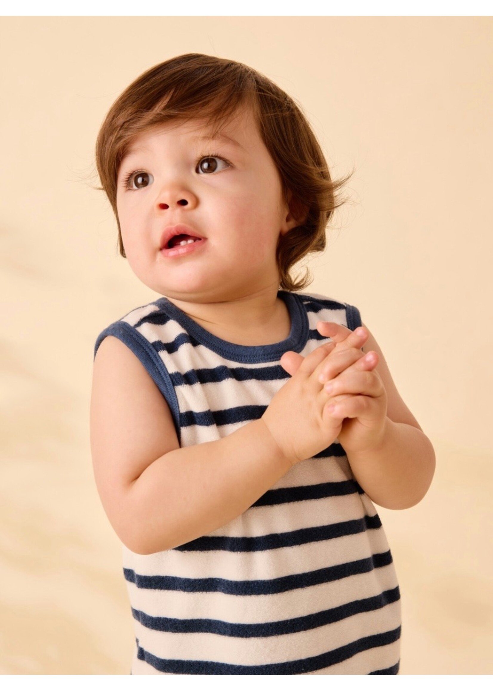 Tea Collection Tea Collection, Terrycloth Tank & Shorts Baby Set || Naval Blue