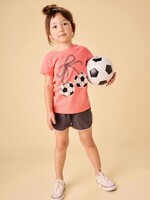 Tea Collection Tea Collection, Soccer Bow Graphic Tee || Sunset Pink