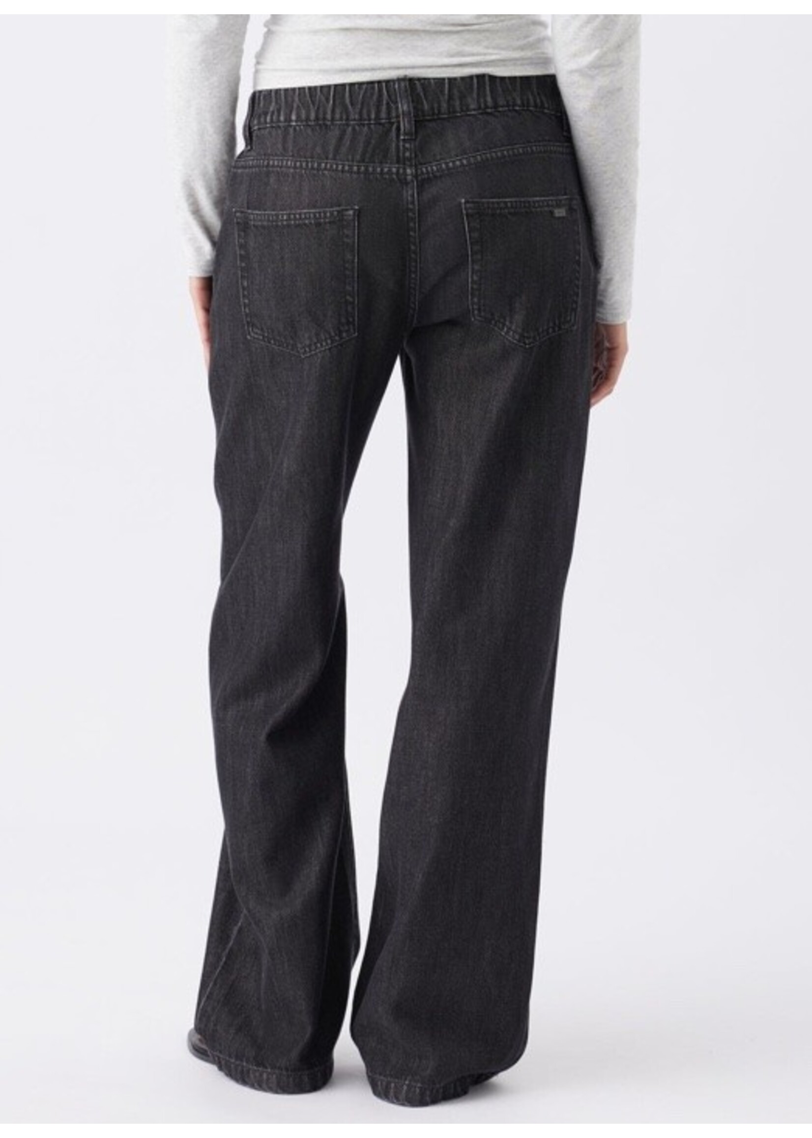 Ripe Maternity Ripe Maternity, Billie Wide Leg Elastic Waist Jean || Black