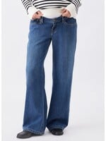 Ripe Maternity Ripe Maternity, Billie Wide Leg Elastic Waist Jean || Dark Wash