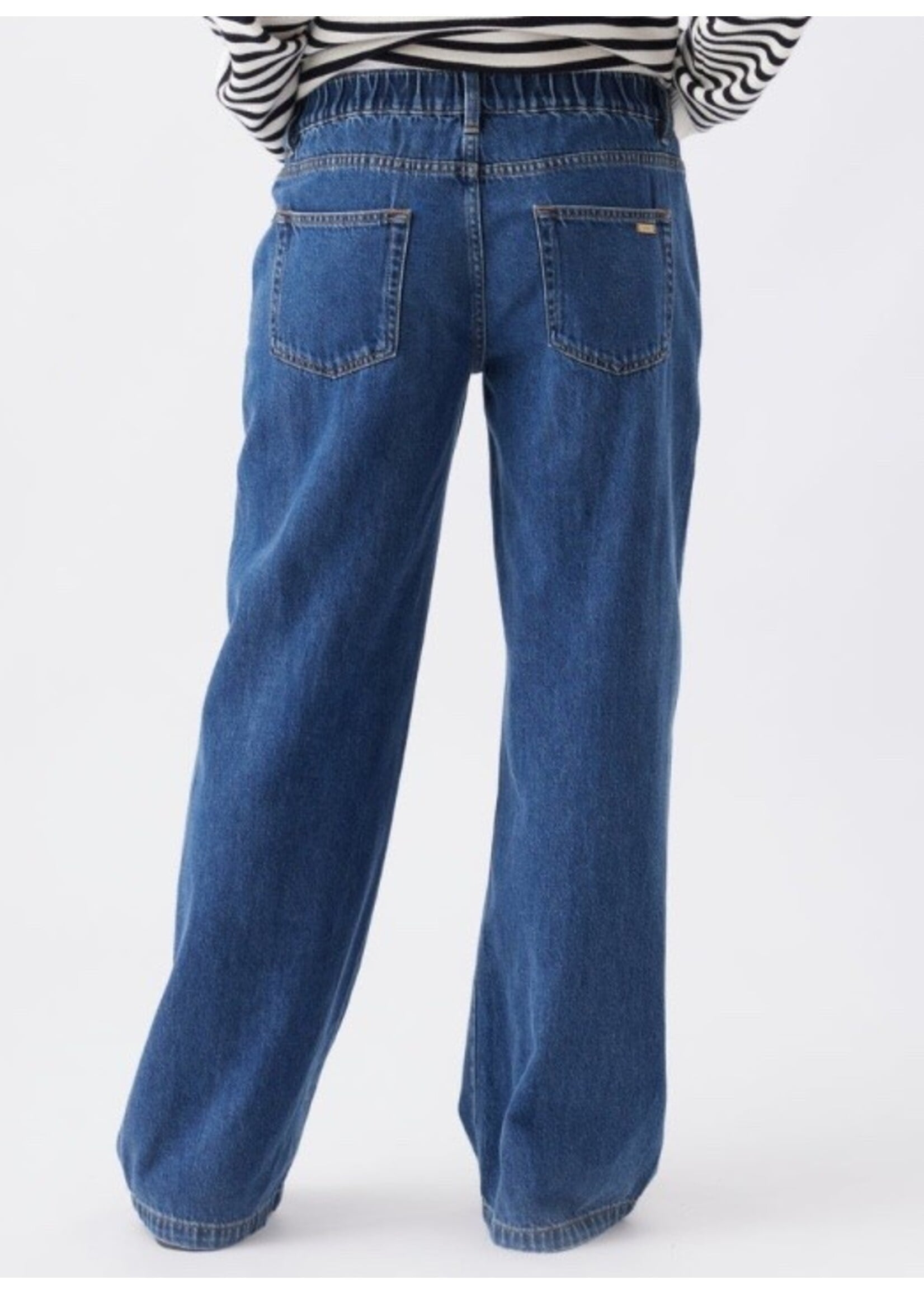 Ripe Maternity Ripe Maternity, Billie Wide Leg Elastic Waist Jean || Dark Wash