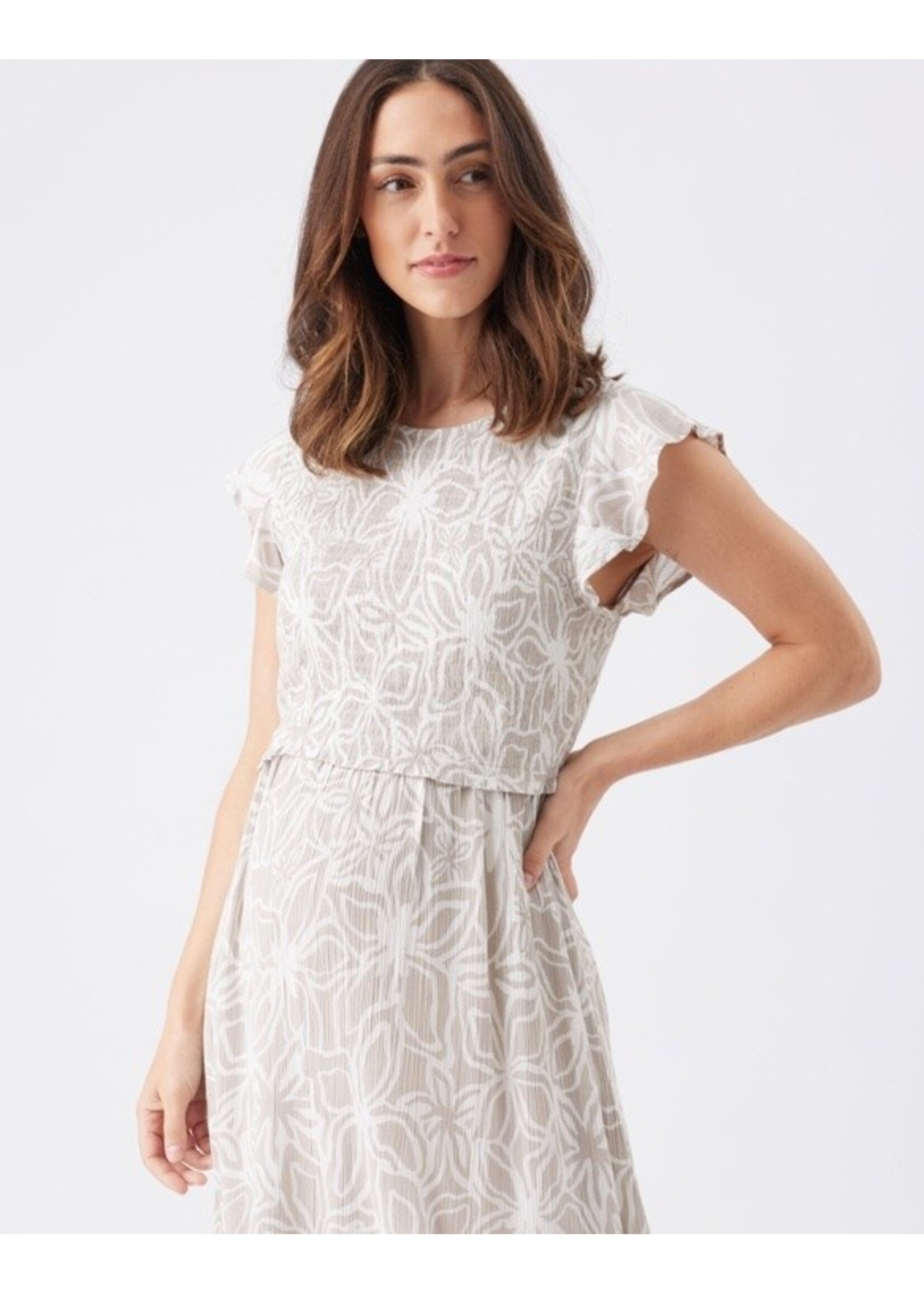 Ripe Maternity Ripe Maternity, Alona Maternity & Nursing Dress || Sand / White