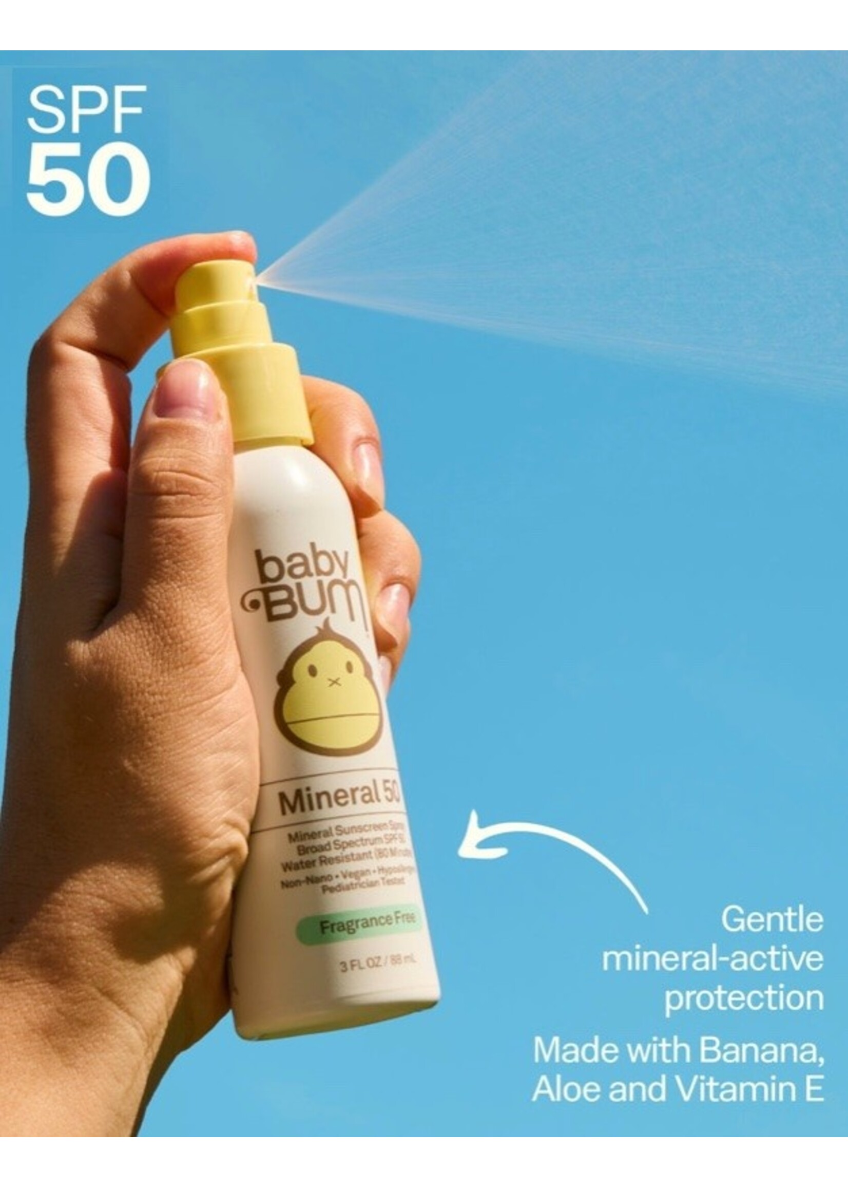 Sun Bum Sun Bum Baby Bum Mineral SPF 50 Sunscreen Spray || 3 FL OZ / 88 mL