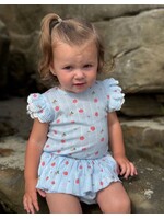 Vignette Vignette, Amber Strawberry Print Set || Blue
