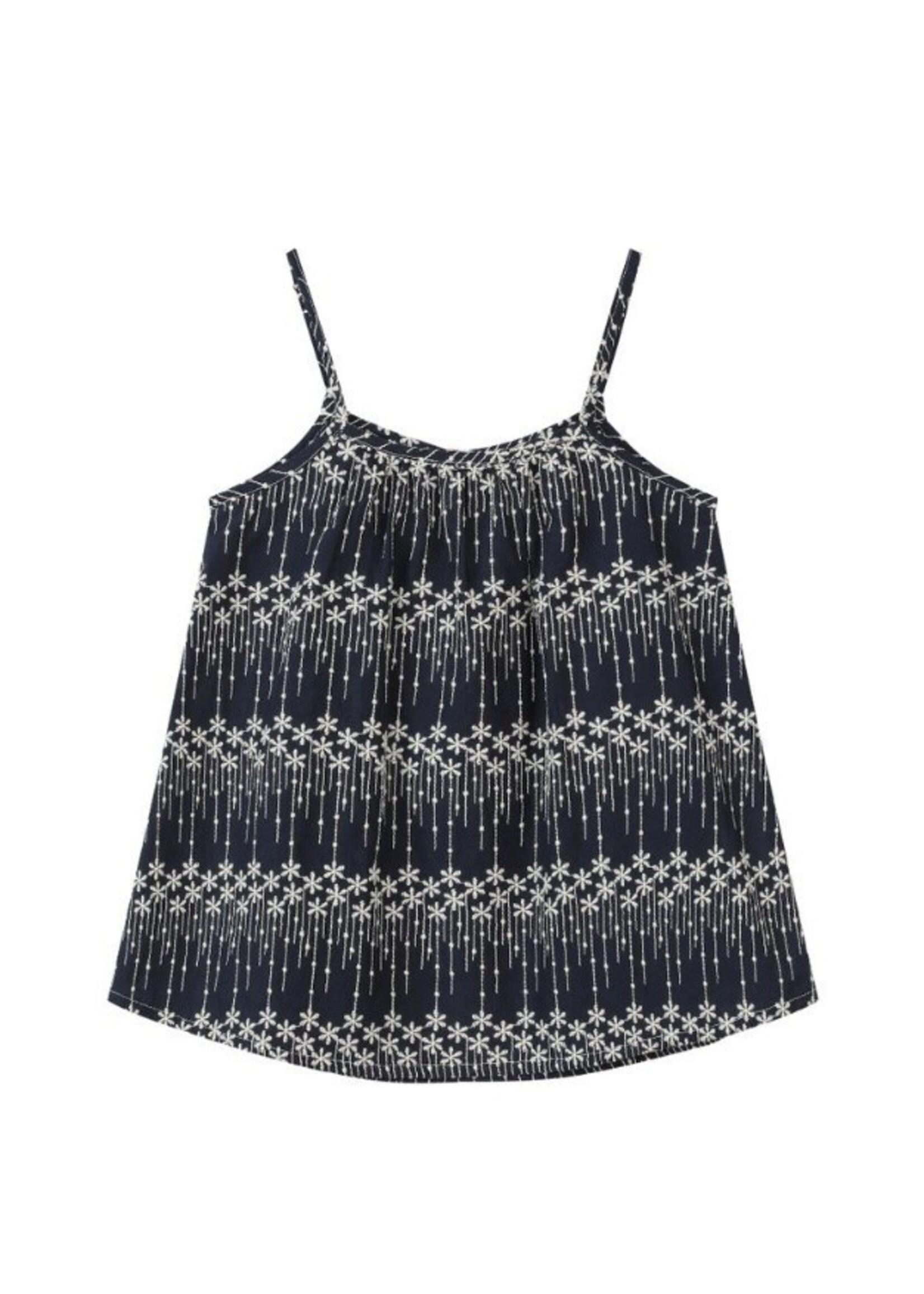 Vignette Vignette, Alexa Top || Navy Embroidery