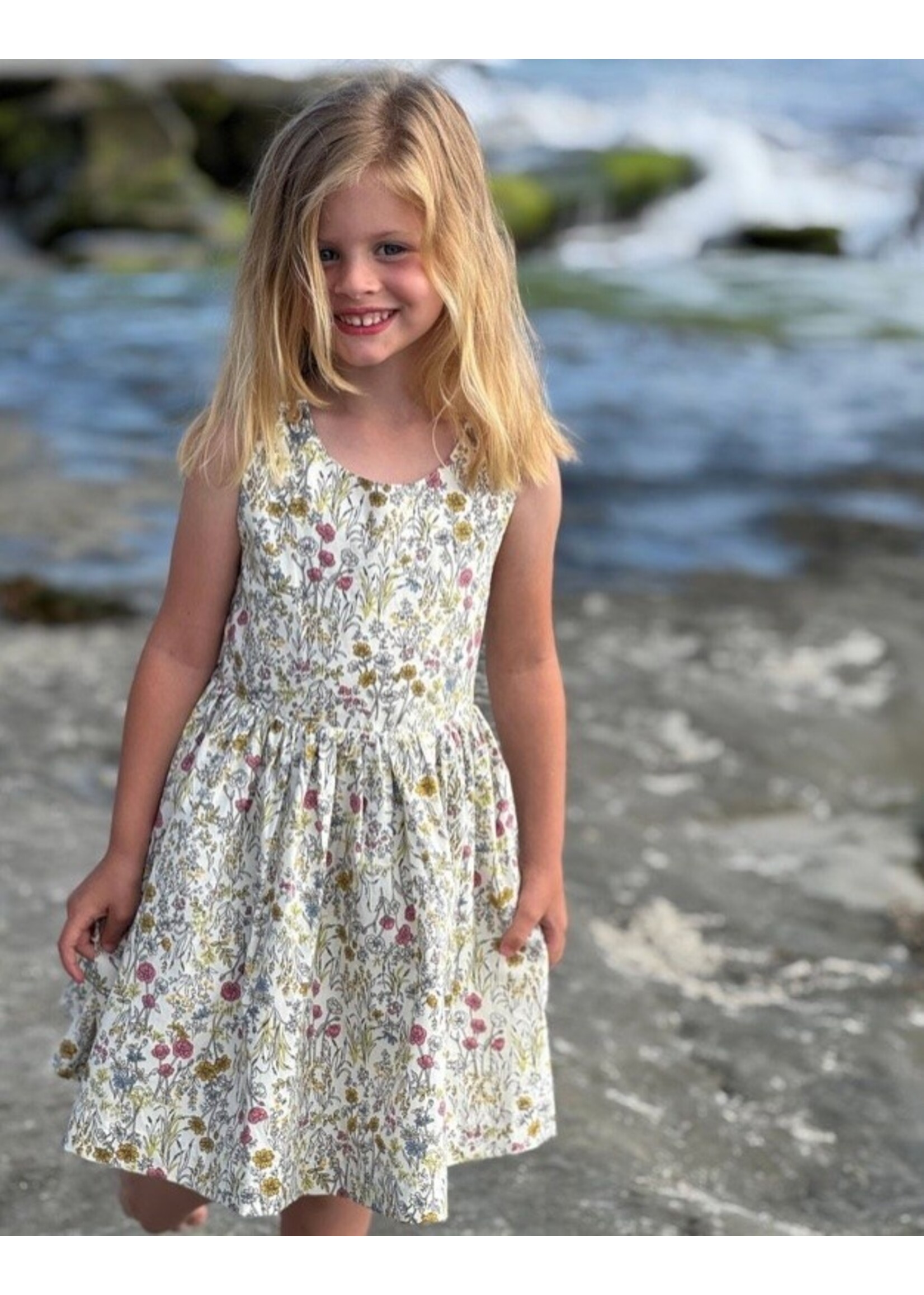 Vignette Vignette, Tilly Dress || Yellow Meadow Floral
