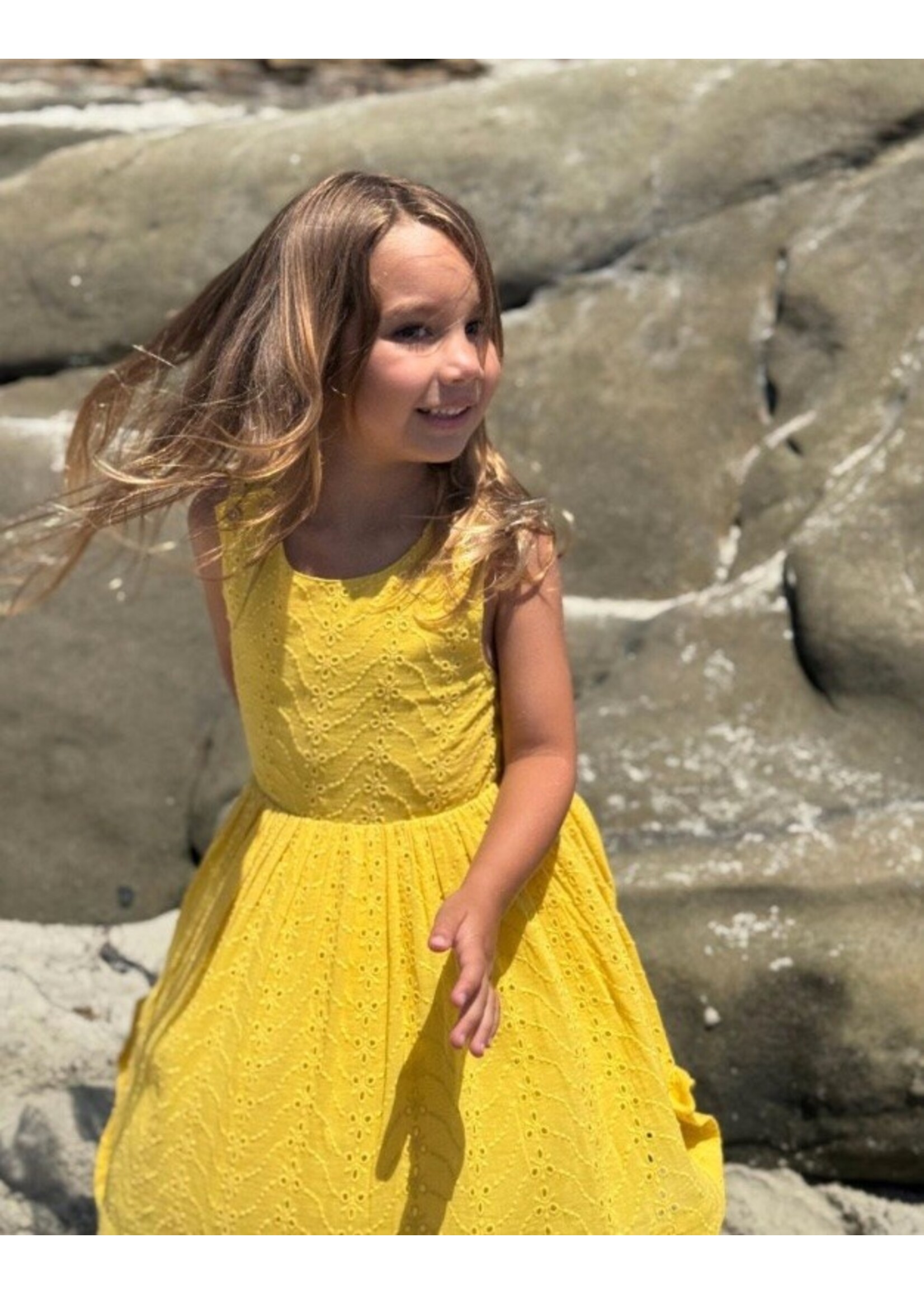 Vignette Vignette, Tilly Dress || Yellow Eyelet