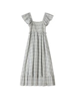 Vignette Vignette, Women's Poly Dress || Blue Plaid Seersucker