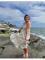 Vignette Vignette, Women's Nancy Dress || Yellow Meadow Floral