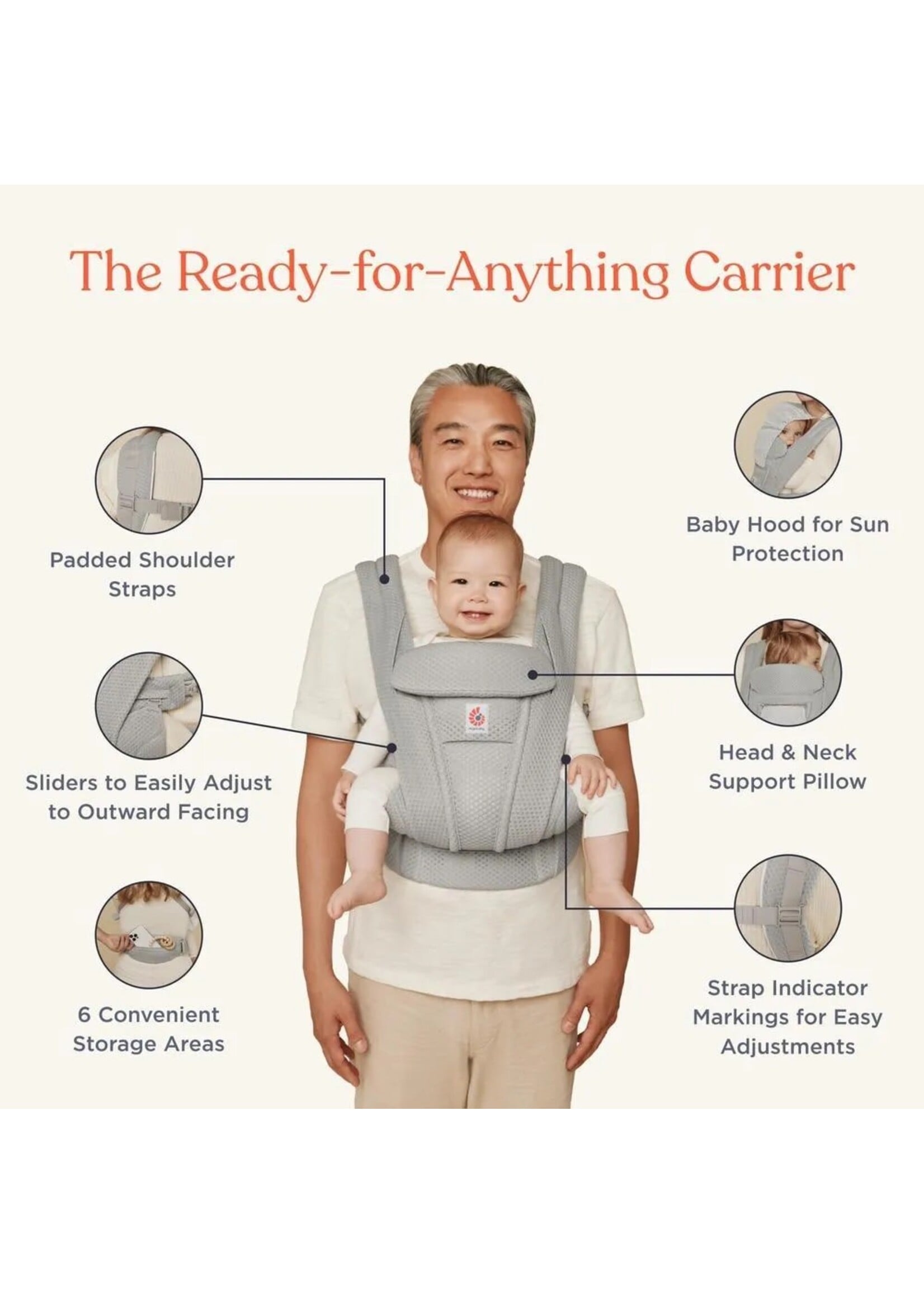 Ergobaby Ergobaby, Omni™ Delux Baby Carrier 7-45 lbs ||