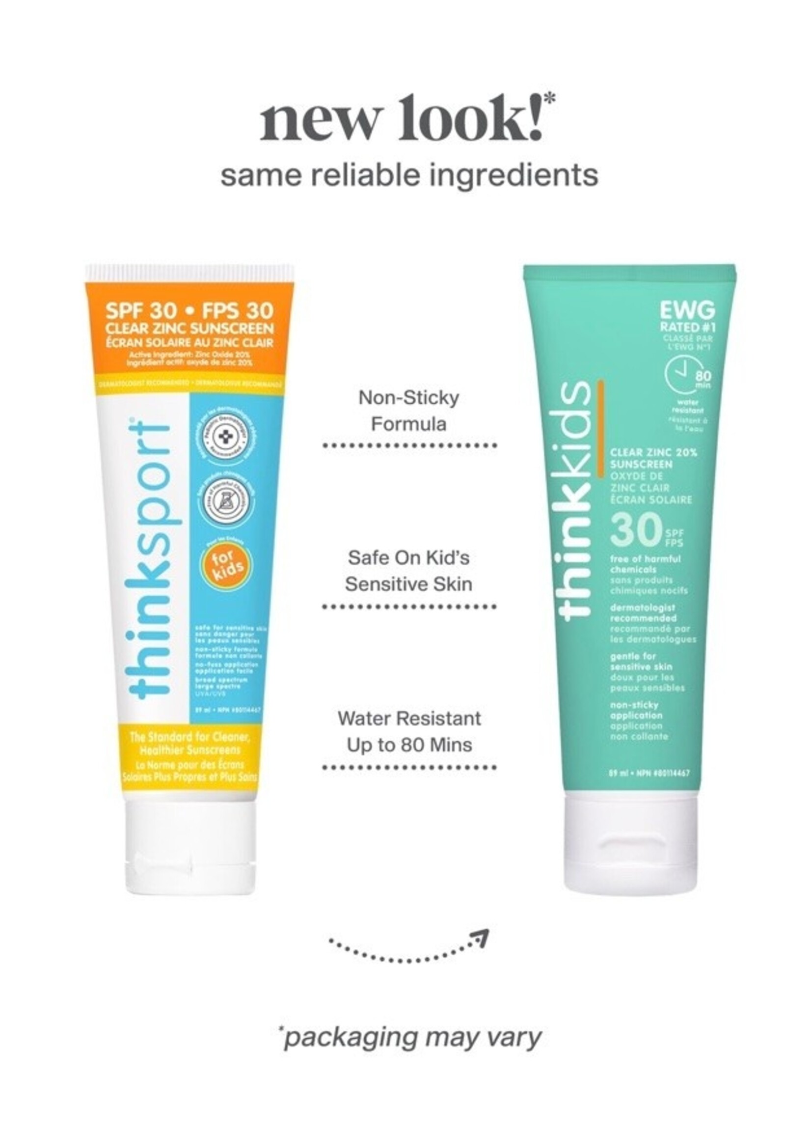 Thinksport Think Kids Clear Zinc Sunscreen SPF 30 || 3 fl oz | 89 ml
